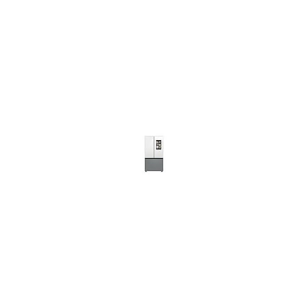 Samsung 24 cu. ft. Smart BESPOKE 3-Door Family Hub Refrigerator in White and Matte Grey Glass RF24BB69006MAA - main
